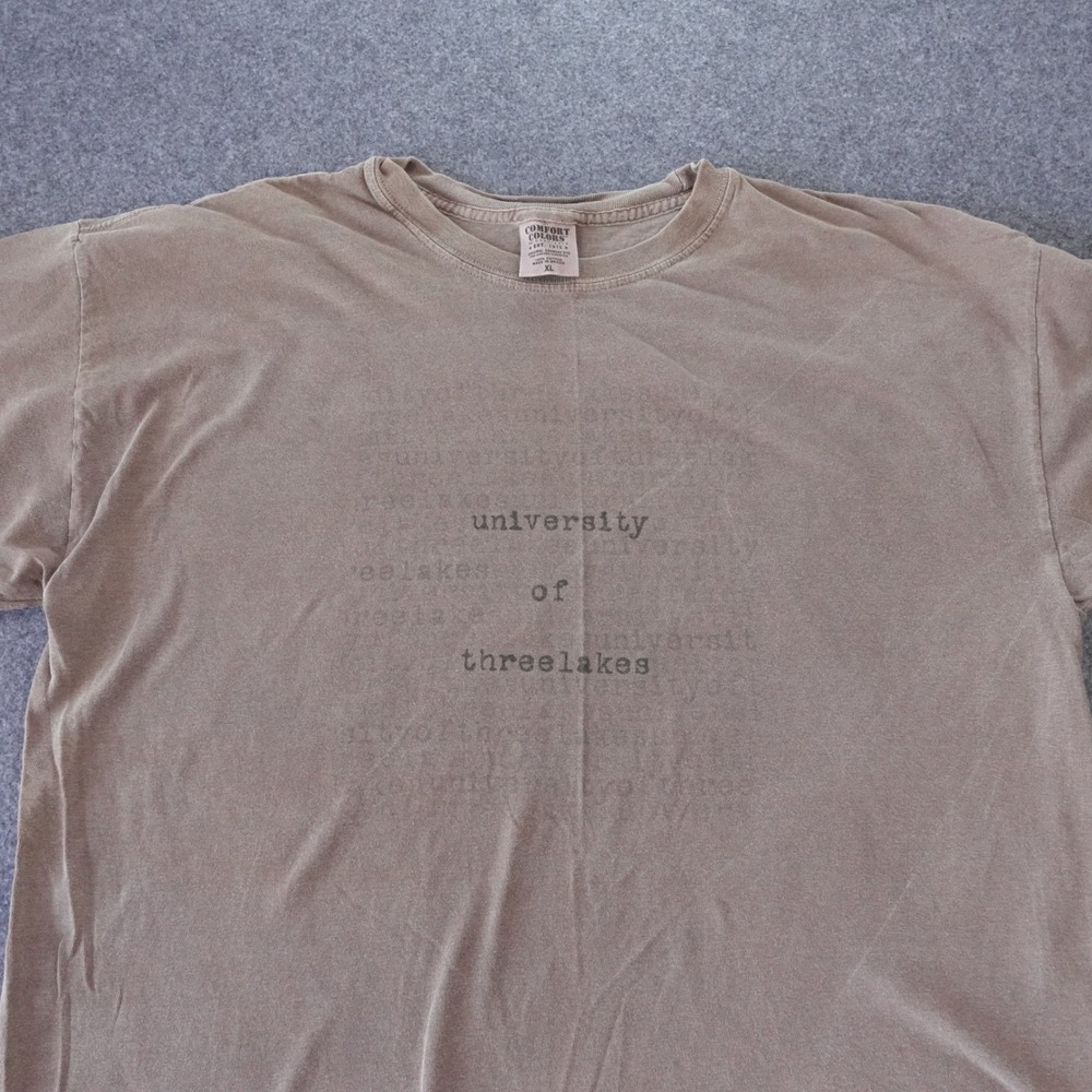 Comfort Colors University of Threelakes Graphic T-Shirt Brown Mens XL Cotton